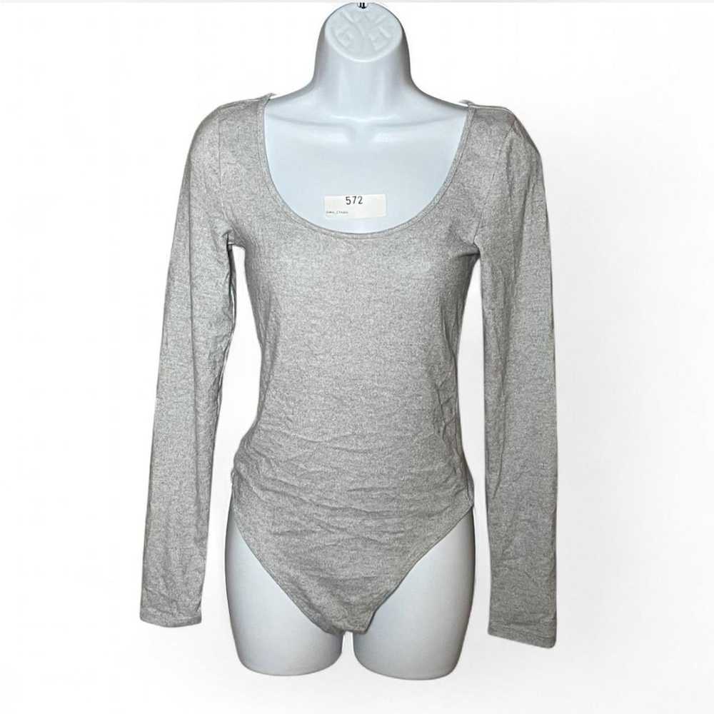 NWT American Eagle Plush Long Sleeve Bodysuit – Grey Thong Snap Closure